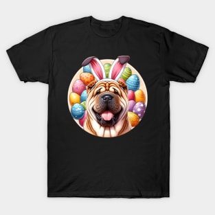 Chinese Shar-Pei with Bunny Ears Enjoys Easter Delight T-Shirt